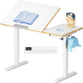 FLEXISPOT Kinderschreibtisch, 110 × 52 cm, Elektrisch Höhenverstellbarer Schreibtisch mit neigbarer Tischplatte, Für Kinder ab 6 Jahren