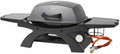 Tepro Tischgasgrill Abington, 1 Brenner mit max. 3,2 kW Leistung, Maße ca. 102 × 46,2 × 38 cm, Anthrazit / Schwarz, Klein, Piezozündung