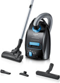 Siemens Staubsauger mit Beutel Q5.0 Extreme silencePower VSQ5 × 1232, 850 W, Schwarz, Für Allergiker, Hygiene-Filter, Starke Saugleistung auf Parkett