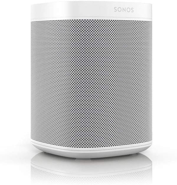 Sonos One Smart Speaker, Intelligenter WLAN Lautsprecher mit Alexa Sprachsteuerung, Weiß, Google Assistant & AirPlay