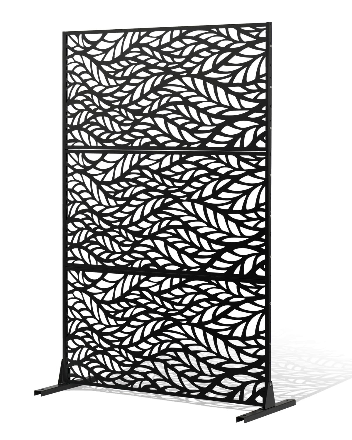 VEVOR Paravent, 120 × 50,8 × 183 cm, Schwarz, Sichtschutzwände & -paneele für den Außenbereich, Freistehende Trennwand mit Ständer, Innenbereich