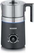 SEVERIN SPUMA 700 Induktions-Milchaufschäumer, Elektrischer Milchaufschäumer ohne Anbrennen, Edelstahl-gebürstet/schwarz-matt, SM 3586